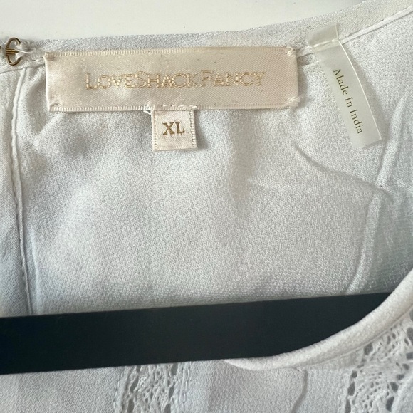 Like New LoveShackFancy Silk Chiffon Natasha Mini Dress in Baby Blue Hand Dye - Picture 7 of 10